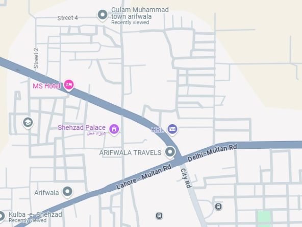 Ghulam Muhammad Town Sahiwal Road Arifwala Gulam Muhammad Town Arifwala